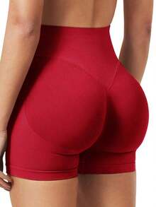 High-Waisted Tummy-Control Shorts,Hidden Scrunch Butt Lifting Pants,Cycling Shorts Curve,Women Boyshorts,Waist Trainer,Curve Plus,Black Shorts,Tight Shorts,Gym Pink Leggings Woman,Women Boyshorts - Đỏ - Xem 2