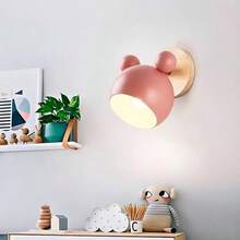 1pc Nordic Macaron Wall Lamp, Bedroom Bedside Lamp, Modern Minimalist Dining Room Hallway Staircase Living Room Lighting, Night Light - Small Macaron Wall Lamp - View 10