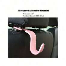4pcs Car Seat Headrest Hanger, Car Seat Storage Hooks For Purse Handbag Jacket Grocery Bag, Universal Plastic Hanger For Car Backseat Accessories For Women Storage Organizer Travel Essentials Back To School Dormitory Storage Fall Decor - Nhiều màu - Xem 7