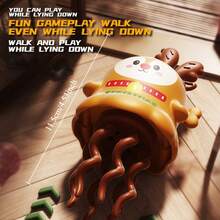 1 قطعة لعبة أوكتوبس ميكانيكي رقص سانتا كلوز، لعبة غزال، سانتا كلوز قفز آلي، غزال - هدايا عيد الميلاد وعيد رأس السنة، هدايا ترفيهية داخلية جميلة