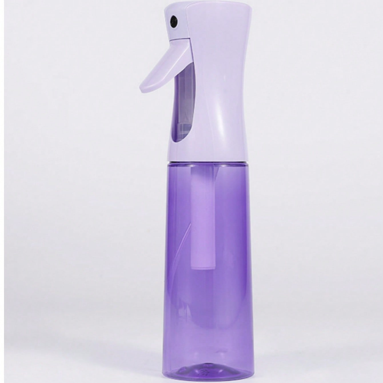 1pc Transparent Purple High Pressure Continuous Mist Hair Spray Bottle, Automatic Pressurized Alcohol Mister, Ultra Fine Mist Sprayer, Suitable For Salons, Skincare, Cleaning, Beauty, Travel, Refillable