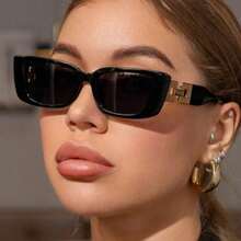 1pc European And American Street Style Hollow Out Rhinestone Chain Glasses Case Set (Women) - Multicolor - View 1