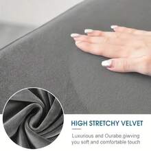 1PC Soft Velvet Sofa Cover Elastic Plain Sofa Seat Cushion Covers Pet-Friendly Removable Warm Couch Slipcovers Home Decor