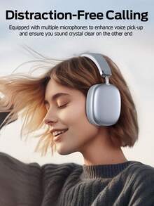 Tagry سماعات بلوتوث قابلة للتعديل، سماعات لاسلكية للهاتف / الكمبيوتر / الجهاز اللوحي، اللون: فضي