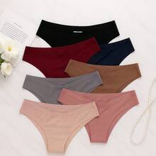 Kit Of 8 Seamless Laser Cut Thong Panties For Women's Lingerie - Assorted Colors And Kits - 彩色 - 查看 4