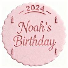 Customize Text With 2 Cookies Cake Decorations DIY Cutters Sugar Cake Templates Wedding Clay Fondant Embosser Name Cake Mold Handmade Cookie/Biscuit Embosser Stamp