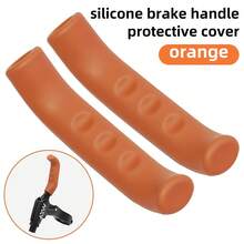 2pcs Mountain Bike Brake Protector Covers, Fixed Gear Bicycle Silicone Brake Lever Covers, Anti-Slip Handlebar Grips - Multicolor - View 10