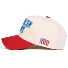 1Piece Men AMERICAN HONEY Letter Embroidered Patchwork Five-Sided Baseball Cap Outdoor Adjustable Sunscreen Leisure Hat Spring Autumn Travel Tourism Beach Vacation - 彩色 - 查看 6