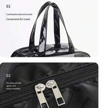 Túi bơi di động Unisex, Túi đựng đồ và đồ trang điểm dung tích lớn, Túi thể thao và tập thể dục, Túi đi biển phân loại ướt và khô, Thiết kế ngăn đựng giày riêng biệt giúp túi gọn gàng, Cấu trúc nhiều lớp để cất giữ thuận tiện - màu đen - Xem 4