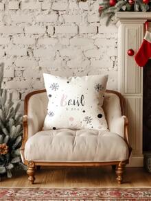 4pcs Velvet-Like Soft Christmas Santa Claus, Christmas Numbers, Reindeer, Snowman, Snowflake Decorative Pillow Covers, Hypoallergenic Polyester Material, Hidden Zipper, No Filling, Suitable For Home Decor, Living Room, Throw Pillow Cases, Cushion Covers, Sofa Decorative Pillows, Home Decor Pads