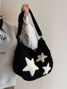 高中生大学新生多功能单肩包休闲包男士简约帆布流浪包，适合旅行、大学、学校、户外、运动的书包斜挎包侧包假日必备通勤轻便手提包，配有可调节肩带流浪包面料便携户外爸爸礼物父亲礼物男士礼物情人节礼物 - 黑色 - 查看 4