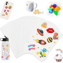 50 Hojas Autoadhesivas Papel Calcomanía Impermeable, Papel Calcomanía de Vinilo Imprimible para Impresora de Inyección de Tinta, A4 papel calcomanía Blanco Mate, Resistente al Desgarro, Secado Rápido - Muerte - Ver 8
