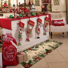 1/2/3 件装加厚 0.47 英寸/1.2 厘米圣诞厨房地垫套装 - 圣诞装饰，一品红图案，防滑记忆海绵底，适用于厨房、家庭办公室、洗衣房、浴室装饰 - 彩色 - 查看 12