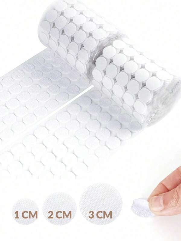 Pontos autoadesivos, fita adesiva transparente reutilizável com pontos redondos, adesivo temporário para artesanato faça você mesmo, fivela de , adesivo circular autoadesivo com pontos de diâmetro de 0,78 polegadas, adequado para salas de aula em escolas de artes e ofícios