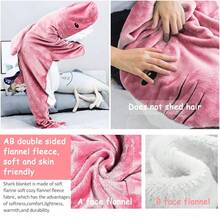 Shark Blanket Hoodie, Shark Blanket Sleeping Bag, Soft Flannel Shark Hoodie Blanket, Wearable Shark , Suitable For Heights Up To 51.2 Inches