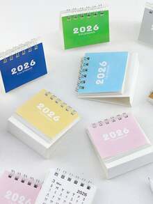 1 pieza Calendario de escritorio 2026, calendario de escritorio simple y fresco, calendario de escritorio mini de dibujos animados - Una pieza - Ver 4