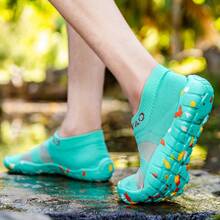 Giày đi nước cho cặp đôi thích hợp cho người đi chân trần, giày đi biển đế mềm dành cho nữ để bơi lội, lặn biển, dép sandal mùa hè nhanh khô ngoài trời, giày đi nước câu cá, giày lội nước thoáng khí chống trượt - Màu xanh bạc hà - Xem 5