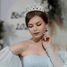 2pcs/Set Shiny Metallic Crown & Shoulder Strap Set, Regal Style, Suitable For Birthday Party, Bridal, Wedding, Christmas Party, Women Costume Headpiece, Hair Accessories, Coronas, Tiara