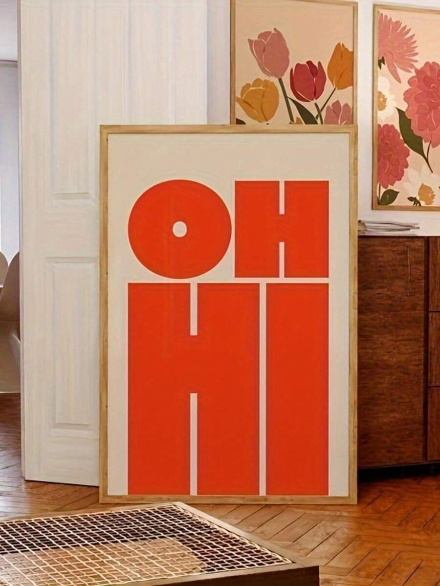 Art mural de typographie moderne - Affiche sans cadre , design d'impression de lettres audacieuses, tissu lavable, parfait pour la décoration du salon et de la chambre à coucher