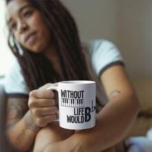 1pc, Funny Music Themed Mug White Ceramic Coffee Mug Piano Player Or Teacher Cute And Interesting Ceramic Cup, Suitable Giving To Those Who Love Piano 11oz - 11oz - View 3