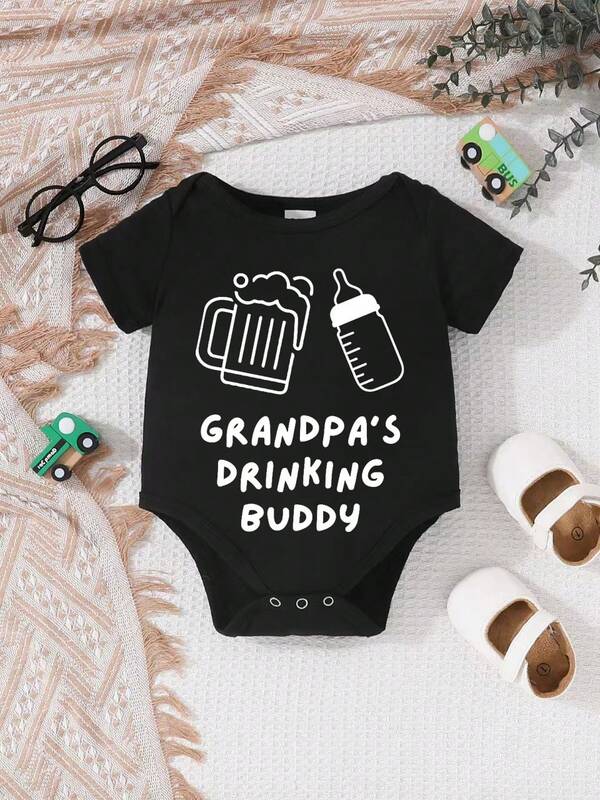 Grandpa's Drinking Buddy Baby One Piece Or Toddler T-Shirt