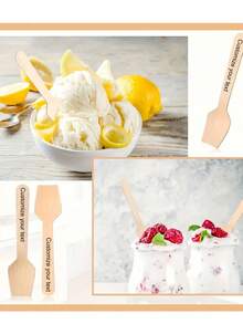 1pc Wooden Customizable Laser Engraved Text Mini Teaspoons For Honey, Tasting Spoons, Perfect For Christmas, Halloween, Thanksgiving, Graduation, Home & Kitchen, Food Service Tableware - Multicolor - View 5