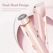 2-In-1 Women's Electric Shaver, Women's Electric Hair Trimmer, Women's Electric Bikini Trimmer, Suitable For Face, Arms, Legs And Body, Ideal New Year Gift, Battery Capacity: 650mAh - Multicolor - View 3