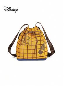 【官方授权】WOODY 格纹斜挎包，时尚抽绳包，适合日常斜挎使用，独特设计，适合旅行购物，日常搭配，馈赠朋友的绝佳礼物 - 棕色 - 查看 10