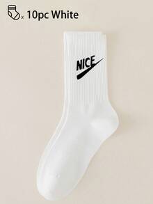 40pcs/30pcs/24pcs Unisex Comfortable Sports Socks, Men's Long Socks For Sports And Training, Women's Long Socks For Casual And Business Wear, Antibacterial, Soft, Black And White, Odor-Resistant, Moisture-Wicking, Lightweight And Comfortable, Suitable For Autumn/Winter, 20pcs/10pcs/8pcs/6pcs/4pcs/2pcs Set, Autumn