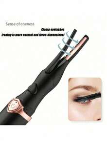 Rechargeable Heated Eyelash Curler, Long-Lasting Shaping, Ideal Gift For Women - Multicolor - View 6