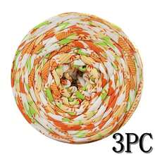 1/3 Pcs T-Shirt Yarn, Woven Fabric Knitted Yarn, Used For Crocheting And Knitting Bags, Cushions, Dolls, Handicraft Crochet Projects - Multicolor - View 105