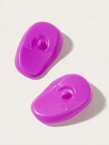 1 Pair Reusable Silicone Ear Covers For Hair Color - Waterproof & Heat Resistant Ear Protection For Salon, Washing, Showering - Mixed Colors (Black, Purple, Pink)​