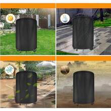 Funda para barbacoa Raweao Kettle, funda impermeable para barbacoa Weber, funda redonda para cocinar al aire libre - Negro - Ver 7