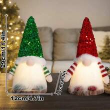 1PCS/3PCS/5PCS Christmas Gnome Handmade Sequins Hat Christmas Decoration Dwarf Christmas Luminous Faceless Doll Ornaments Light Up Elf Fall Gnomes Thanksgiving Table Christmas Gnome Handmade Sequins Hat Christmas Decoration Dwarf Christmas Luminous Faceless Doll Ornaments Light Up Elf Fall Gnomes Thanksgiving Table Decor
