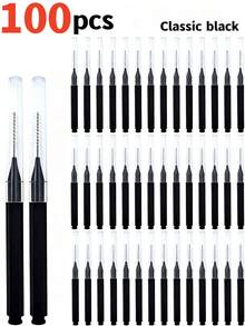 200pcs Tooth Cleaning Brush, Cleaner Interdental Brush, Toothpick, Oral Dental Care Brush, Oral Teeth Cleaning Tools, Eyelash Brush - Multicolor - View 23