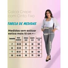 Kit 2 Women's Crepe Pants With Lined Belt Skinny High Waist Formal Pants - 黑與黑 - 查看 5