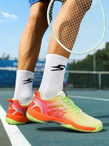 Carbon Badminton Shoes For Men, Professional Badminton Sports Shoes For Men And Women, Non-Slip Wear-Resistant Shock-Absorbing Training Shoes For Women - Orange - View 6