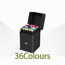 168/120/100/80/60 Colors Artist Marker Pens, Dual Tip Drawing Pens, Suitable For Artists Painting, Sketching, Coloring, Illustration, Anime Design, Art Sketch Drawing Pen Set, Christmas And Birthday Gift, Easter Gift, 204/262/48/40/36/30/30/24/12 Colors Back To School - Black - View 7