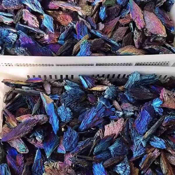 Black, Blue, Multi-Color Kyanite Natural Jet Stone Rainbow Titanium Cluster Mineral Specimen - Bohemian-Style Electroplated Black Tourmaline With Colorful Flame Design, Feather Aura & Titanium Kyanite, Holiday Home Decor For Christmas Halloween Easter Thanksgiving, Unique Gift Idea, Bohemian Style Decor