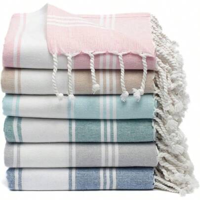 Cotton Turkish Beach Towel Towels Oversized 36x72 Pool Absorbent Extra Large Quick Dry Sand Travel Towel Mix 6 Pack