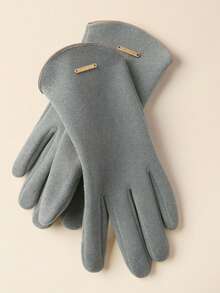 Women's Winter Gloves, Thickened Velvet Elastic Anti-Slip Touch Screen Gloves For Cycling And Motorcycling, Thin For Spring/Fall Halloween Accessories Winter Gloves