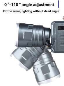 1 pieza Linterna frontal súper brillante con sensor de movimiento encendido/apagado automático, carga USB-C, 8 modos de iluminación ajustables (brillante/tenue), pantalla digital de batería, carga de teléfono, banda ajustable - Adecuado para acampar, pescar, construcción, lectura - Ideal para tareas con una sola mano, iluminación al aire libre, linterna frontal moderna, construcción duradera, iluminación de varios modos, esencial para entusiastas del aire libre