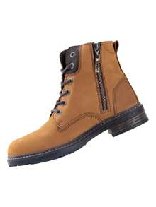 Jeep Botas De Caballero  Comoda 20102 Nobuck Bronce Original Hombre Calzado De Montaña Resistente Al Agua Antideslizante Para Senderismo Al Aire Libre Aventura Outdoor Diseño Ergonómico Soporte Tobillo Amortiguación Suela Duradera Material Transpirable Ligero Caminata Trekking Excursionismo Calzado Deportivo Protección Articulaciones Impermeable Botas Trekking Hombre Calzado Robustas - Marrón Mocha - Ver 5