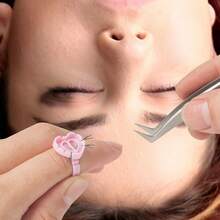 Wholesale 50/100Pcs Disposable Eyelash Glue Fan Cup Rings Holder Container Tattoo Pigment Eyelash Extension Tools Lash Supplies - Multicolor - View 7