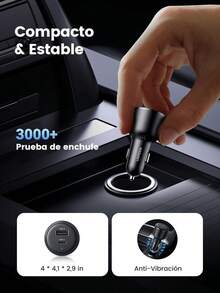 63W Fast Charger Cargador para Auto, Carga Rápida Tipo C Adaptador de Coche PD 45W, Quick Charge QC 18W Comaptible con Galaxy S25 S24 S23 Ultra,  17 16 15 14 13, iPad Pro, Redmi, - 1 - Ver 6