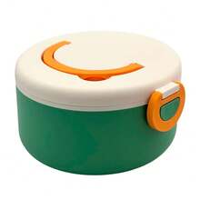[GDL] 1 pieza Redonda de Dos Tonos para con Asa Cubierta de Plástico Suave Construible 1 Compartimento Varias Colores para Almacenamiento de Alimentos - 1 - Ver 3