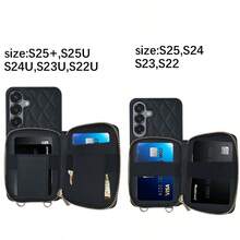 1 件菱形香味手机袋/手机壳，奢华绗缝皮革配羊毛图案，斜挎带，硬币和卡槽，度假便携式保护套，适用于 17、16、15、14、13、12、11、Galaxy、黑色/杏色/粉色/驼色/勃艮第酒红色/紫色/橙色/玛瑙黑/优雅白