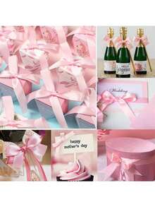 1/5 buc panglică colorată pentru ambalaj cadouri, lățime 1 cm, panglică țesută, panglică de satin, panglică de mătase, pentru decor de flori de trandafir, fundă pentru ambalaj cutie cadou