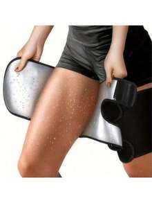 1 Pieza Cinturón de muslo con iones de plata para deportes y fitness en el hogar, cinturón de pierna con cierre de gancho y bucle que se puede ajustar libremente, cubierta de pierna diaria para yoga y pilates para hombres y mujeres