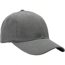 Bulk Lot 12-Pack Adjustable Size Plain Blank Solid Color Baseball Caps - Dark Grey - View 3